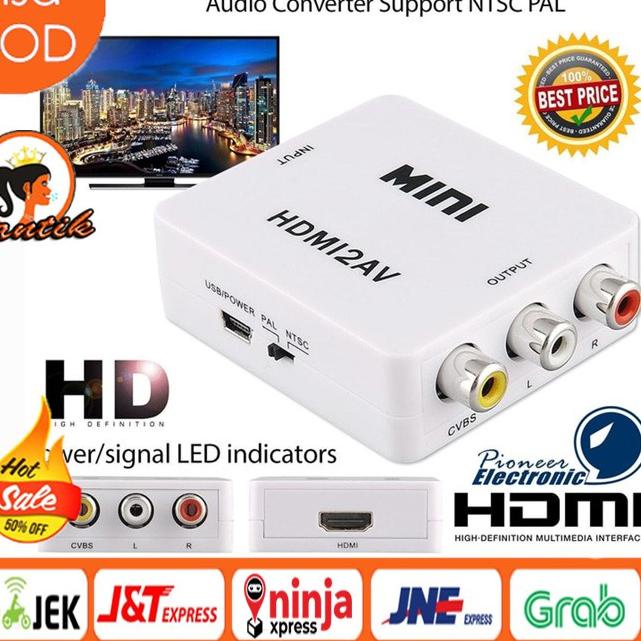 ➸ HDMI2AV RCA CONVERTER ADAPTER BUAT ANYCAST M2 SAMBUNGAN ANYCAST ★