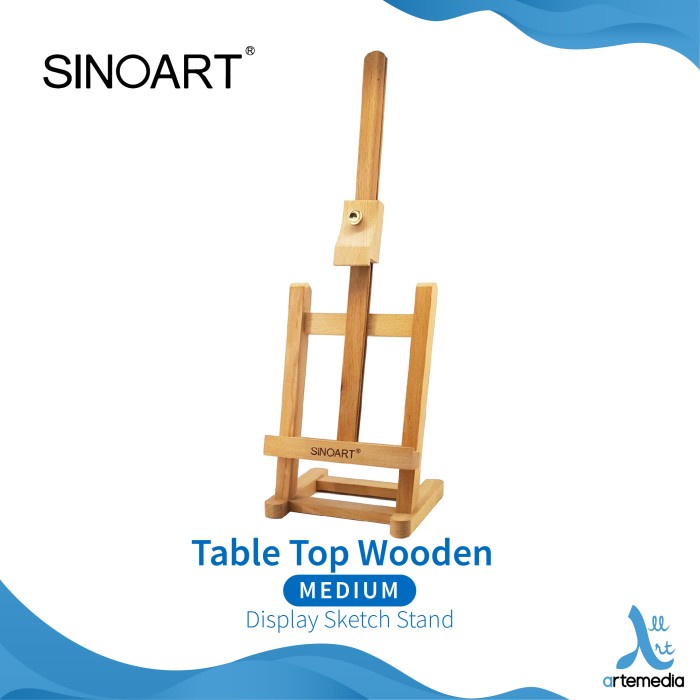 

Terlaris Easel Lukis Sinoart Medium Table Top Wooden Display Sketch Stand