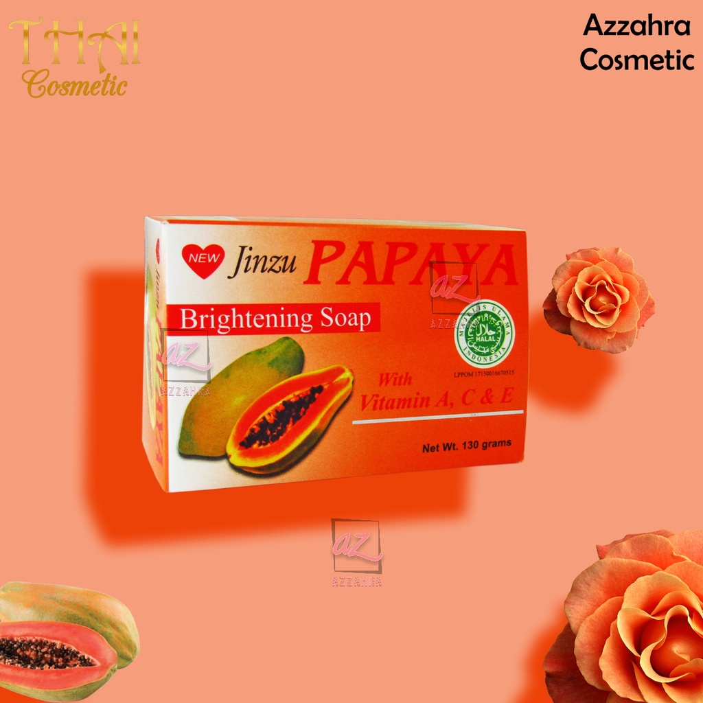 Jinzu Papaya Brightening Soap With Vitamin A, C, E 130gr