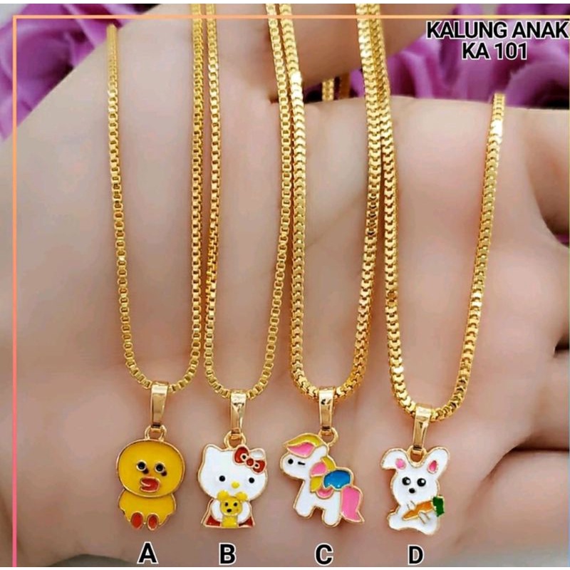 kalung cuping Kitty untuk anak'