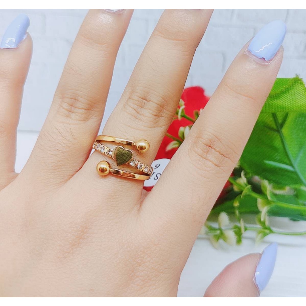 Cincin Titanium Permata Cantik Perhiasan Fashion 3111/3112