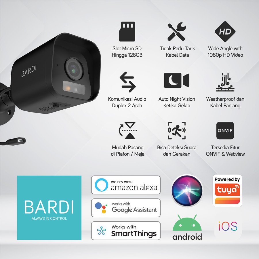 BARDI Smart IP65 Camera Outdoor STC Lite Version STC 1080p waterproof