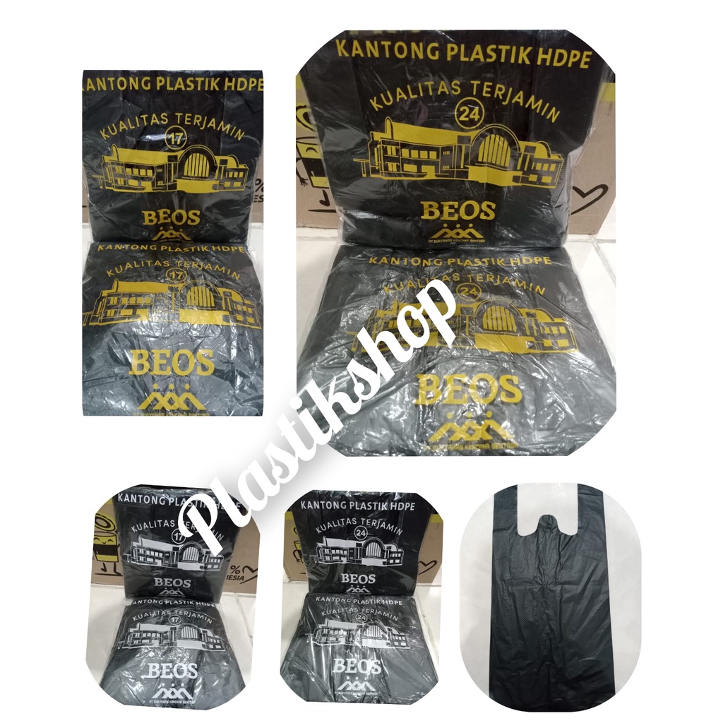 kantong plastik HDPE BEOS HITAM 17,24,28