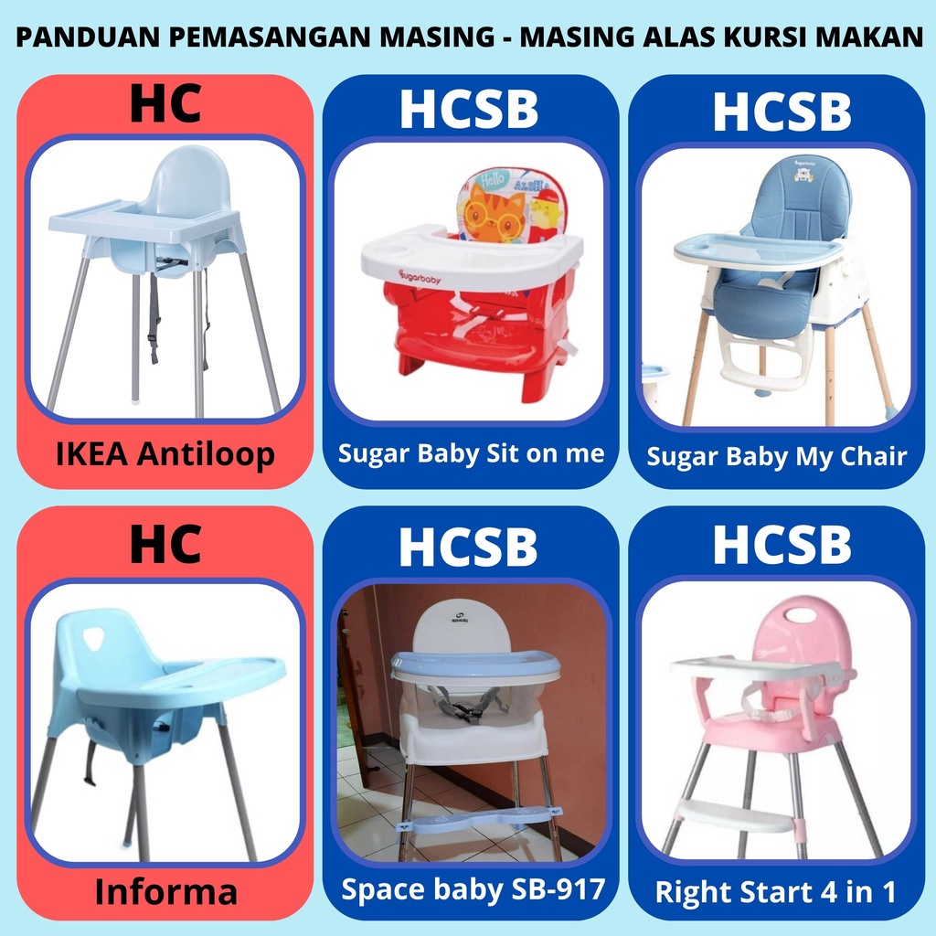 Goldie PARA ALAS KURSI MAKAN BAYI - Baby High Chair AKACHAN Antilop Langur Informa Terry hc wp