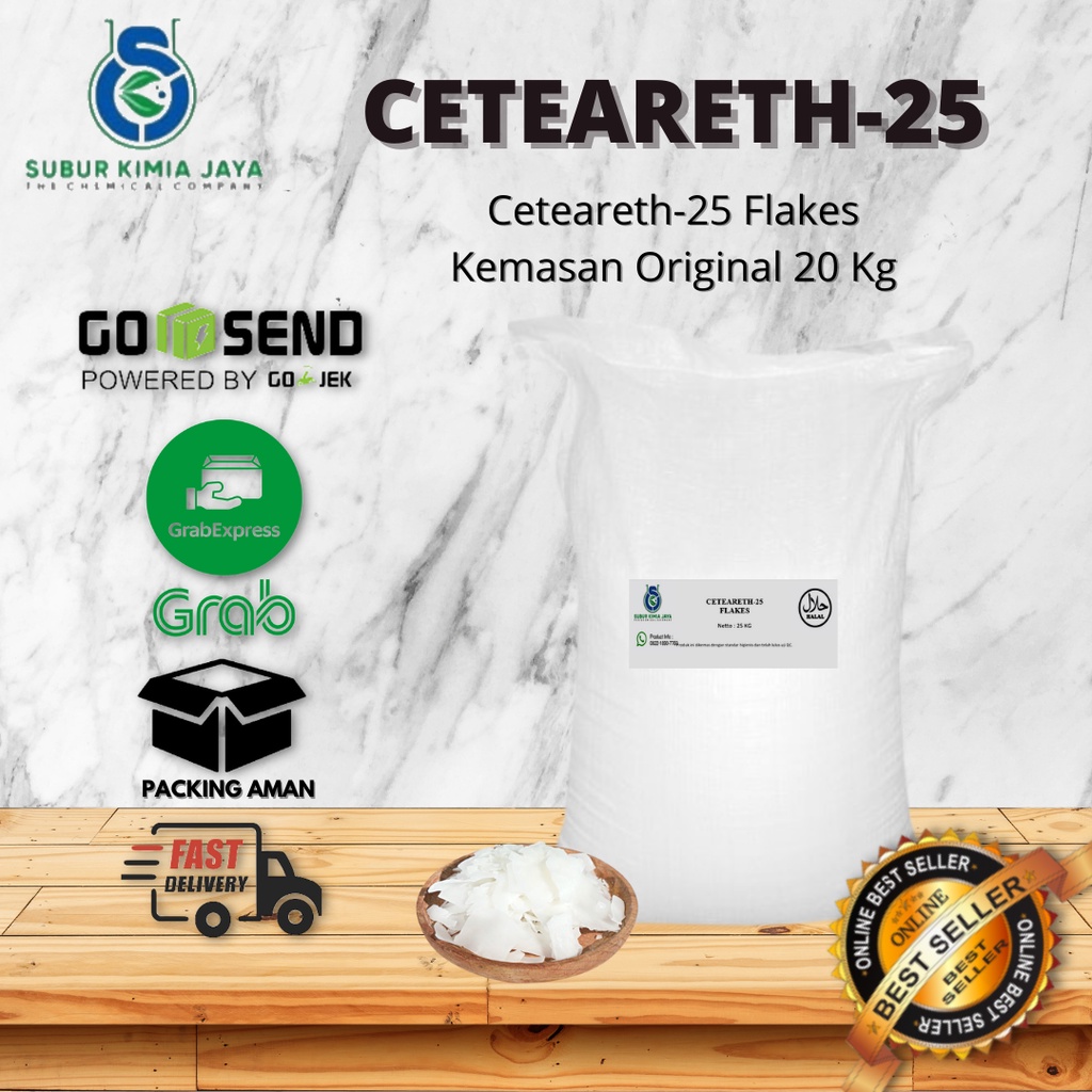

Ceteareth-25 Flake 20 Kg Khusus Kurir Instant Premium