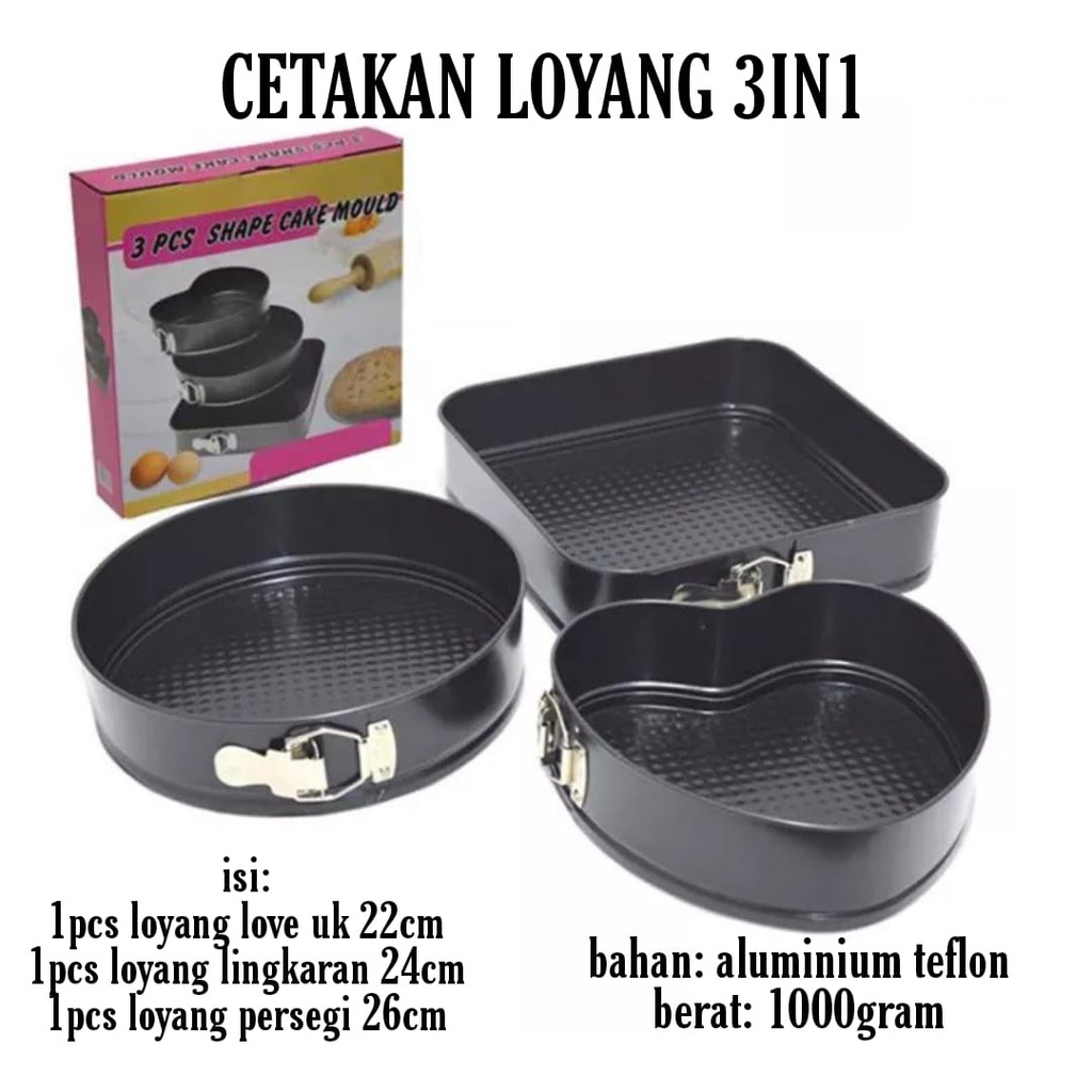 Cetakan Kue 3in1