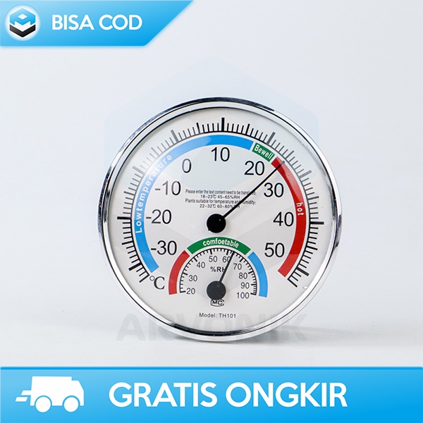 THERMOMETER ANALOG ALAT PENGUKUR SUHU RUANG HIGROMETER TANPA BATERAI