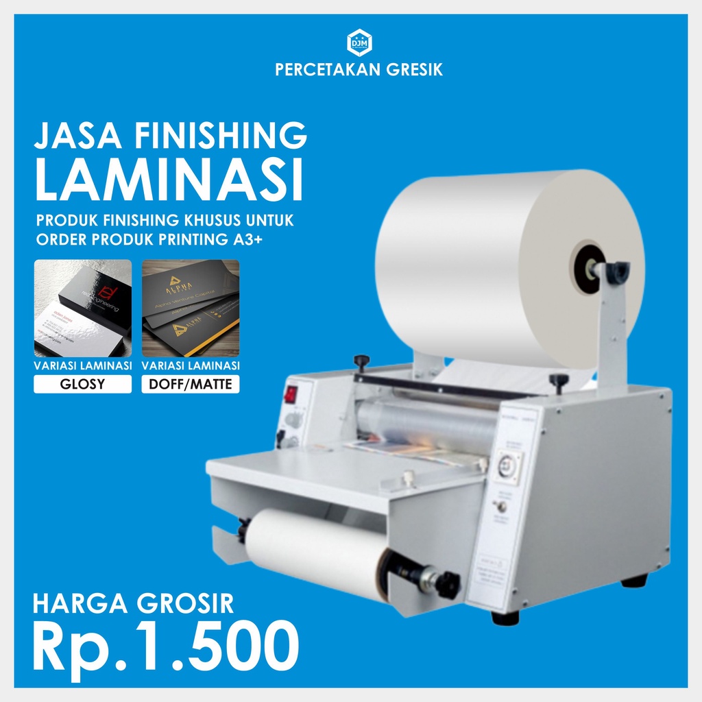 

JASA FINISHING LAMINASI A3+ VARIASI GLOSY / DOFF