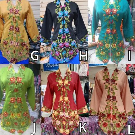 ☚ Kebaya Encim Bordir Atasan Kebaya Modern Navy Dan Hitam ♚