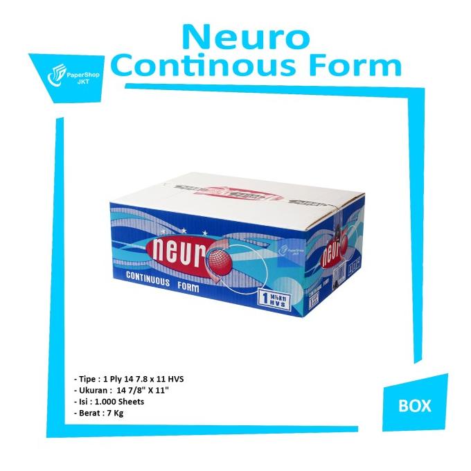 

Neuro - Continous Form 14 7/8 X 11 - 1 Ply - B 1 Hvs - Kertas Ncr