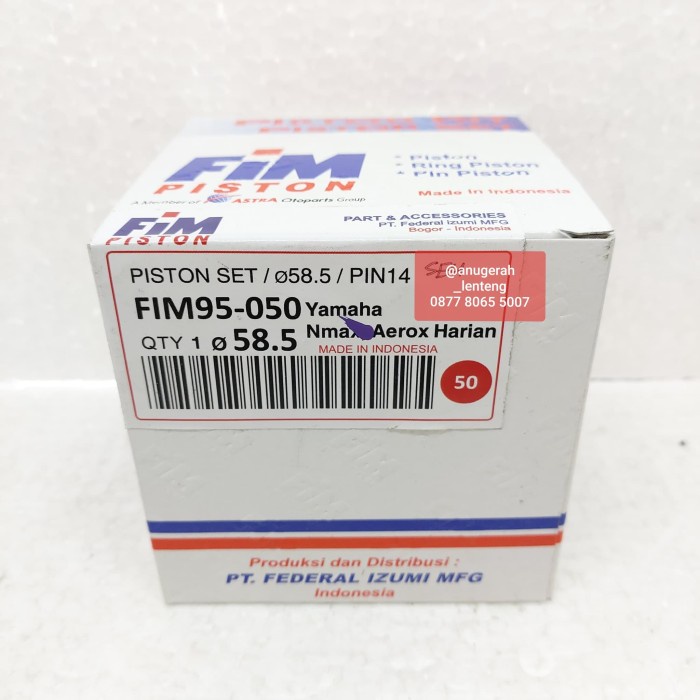 Piston Kit / Seher Fim 95 Os 50 0.50 58.5 Nmax Aerox 155