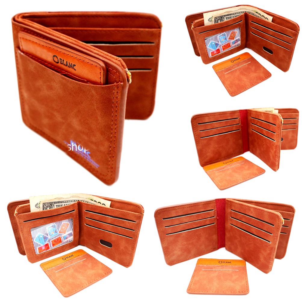 Dompet Kartu Lipat Simpel Saku  Blanc Pria