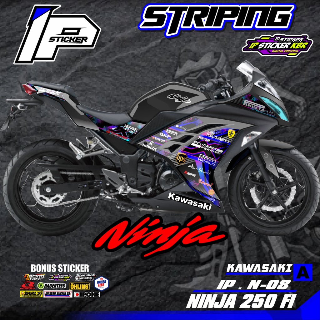 Striping Ninja 250 Fi / Stiker Motor Kawasaki Ninja Fi Livery ZX10R