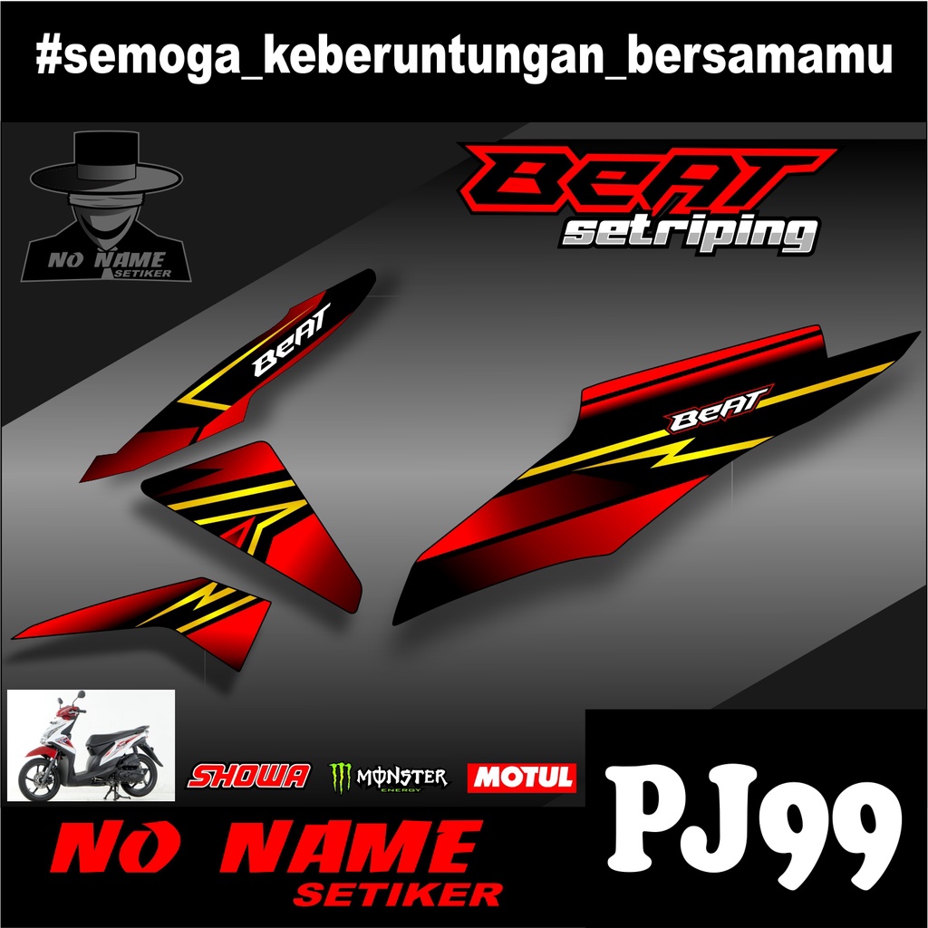 striping semi full setiker stiker beat fi (pj99) 2013-2015 variasi stiker motor honda setriping beat