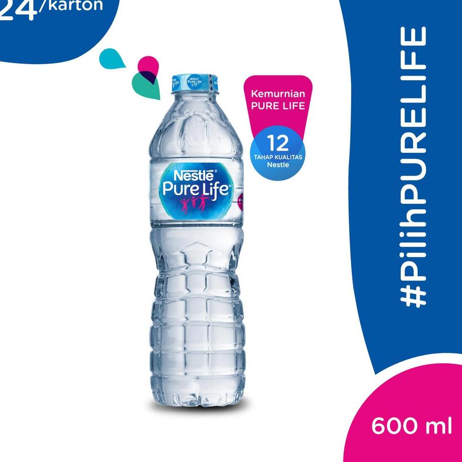

Dijamin puas Air Mineral Nestle Pure Life 600mL - [PAKET ISI 24]