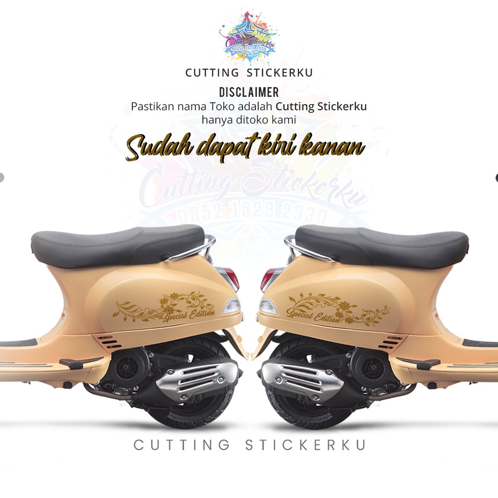 Cutting Stiker Special Edition Ornamen Variasi Motor Mobil Tatto Sticker Timbul Keren Nyala Dasbor Spakbor Visor Body Kaca Helm Laptop Hologram Reflective Tahan Air Bodi Samping Scoopy Vario Beat Nmax Pcx Vespa Aesthetic Windshield