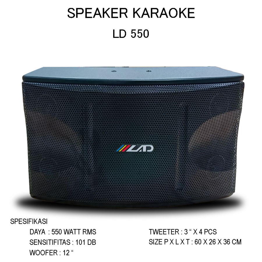 LAD - speaker karaoke 12 inch tipe 550 (2pcs)