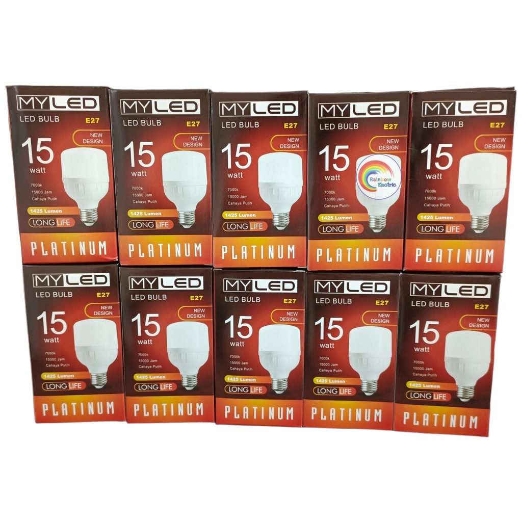 Paket 10 Pcs MYLED Platinum Lampu LED Capsule 15 Watt