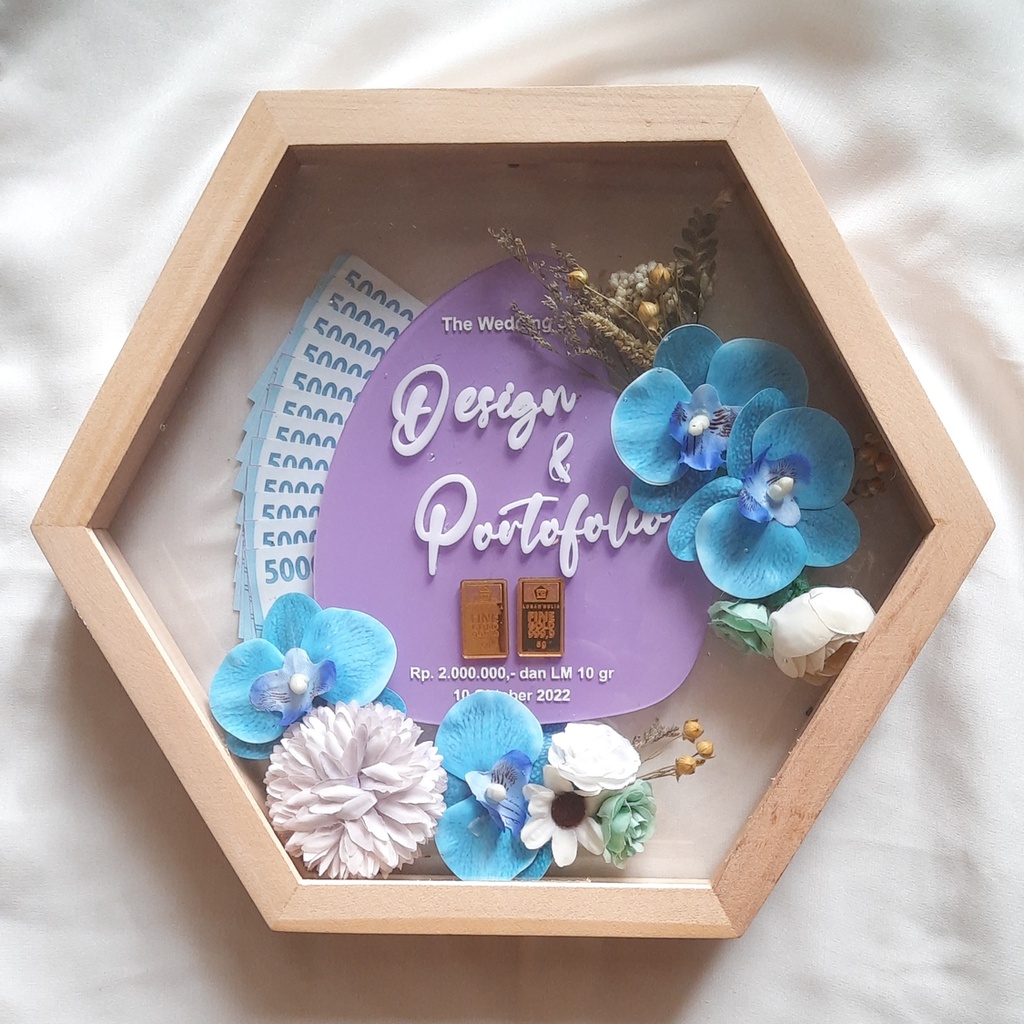 FRAME MAHAR AKRILIK HEXAGONAL/SEGI ENAM