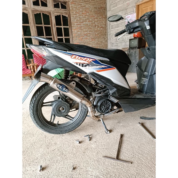 knalpot ELYA racing original inlet 38 mio beat vario scoopy nmax aerox