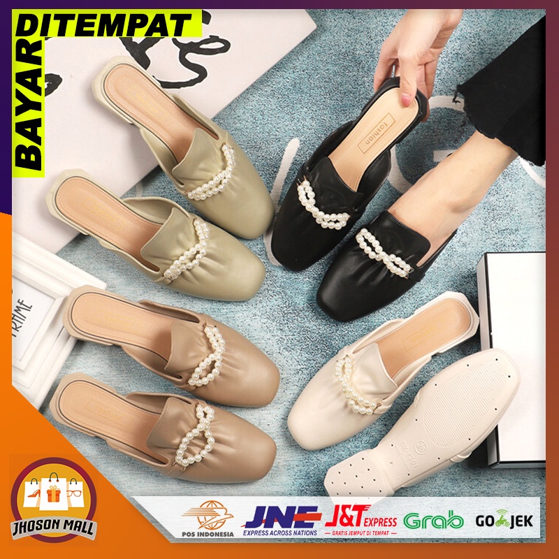 JM Sandal Slip On Wanita Fashion Korea Sandal Flatshoes Kekinian Sandal Cewek Import Termurah SPT-41