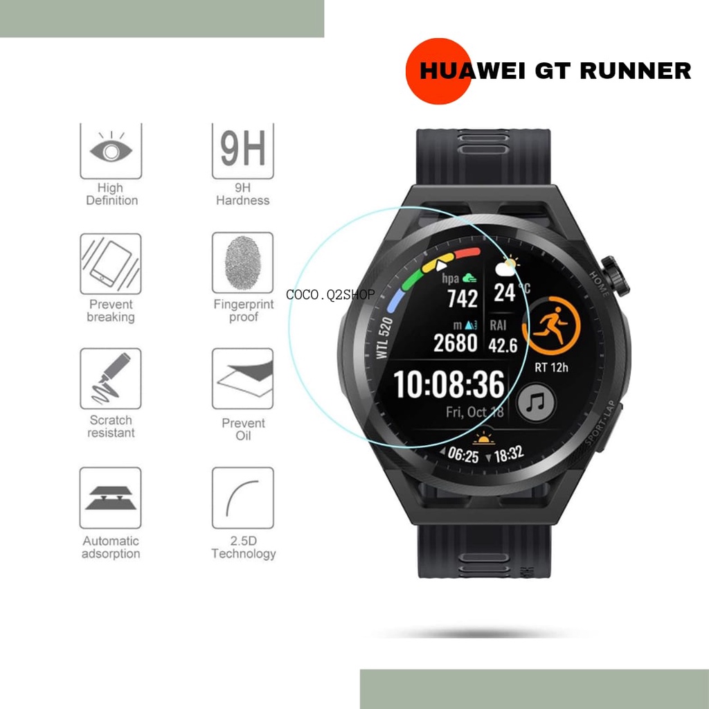 ANTI GORES HUAWEI WATCH GT RUNNER - TEMPERED GLASS HUAWEI GT RUNNER SMARTWATCH