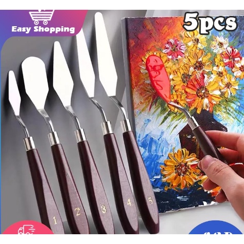 

Pisau Palet Lukis Murah Satu Set Isi 5 Pcs / Pisau Palet Lukis Multifungsi
