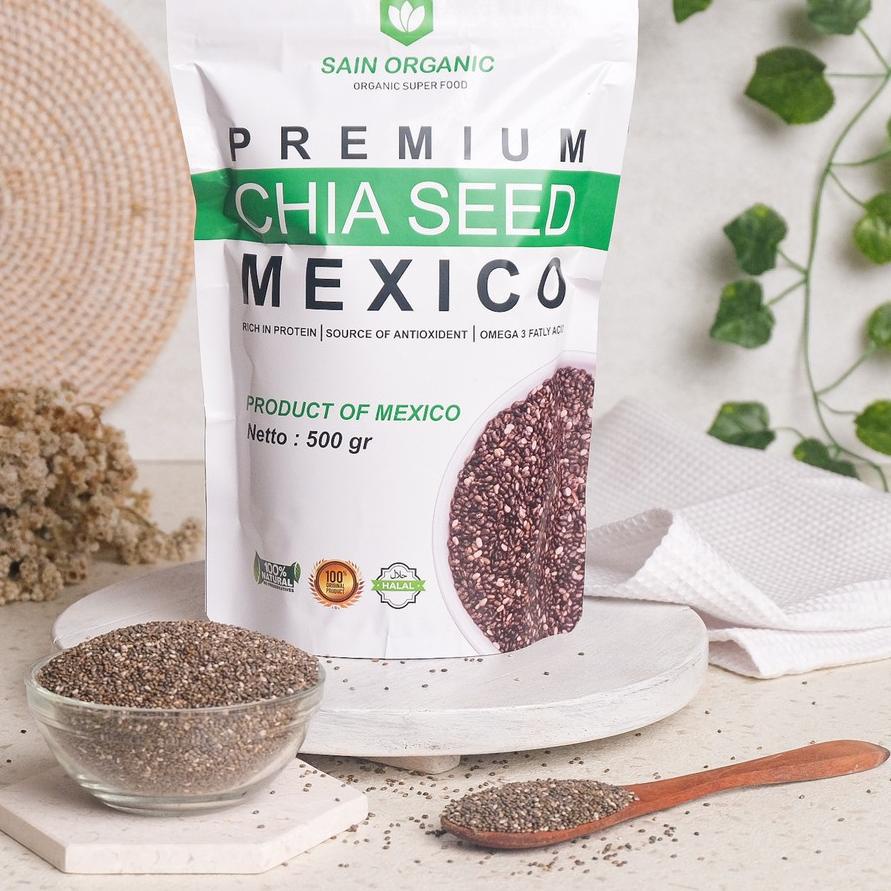 

● Chia Seed Organic Mexico untuk Diet Freshly Black Cia Seed Organik fresly Biji Chia Seeds ♪