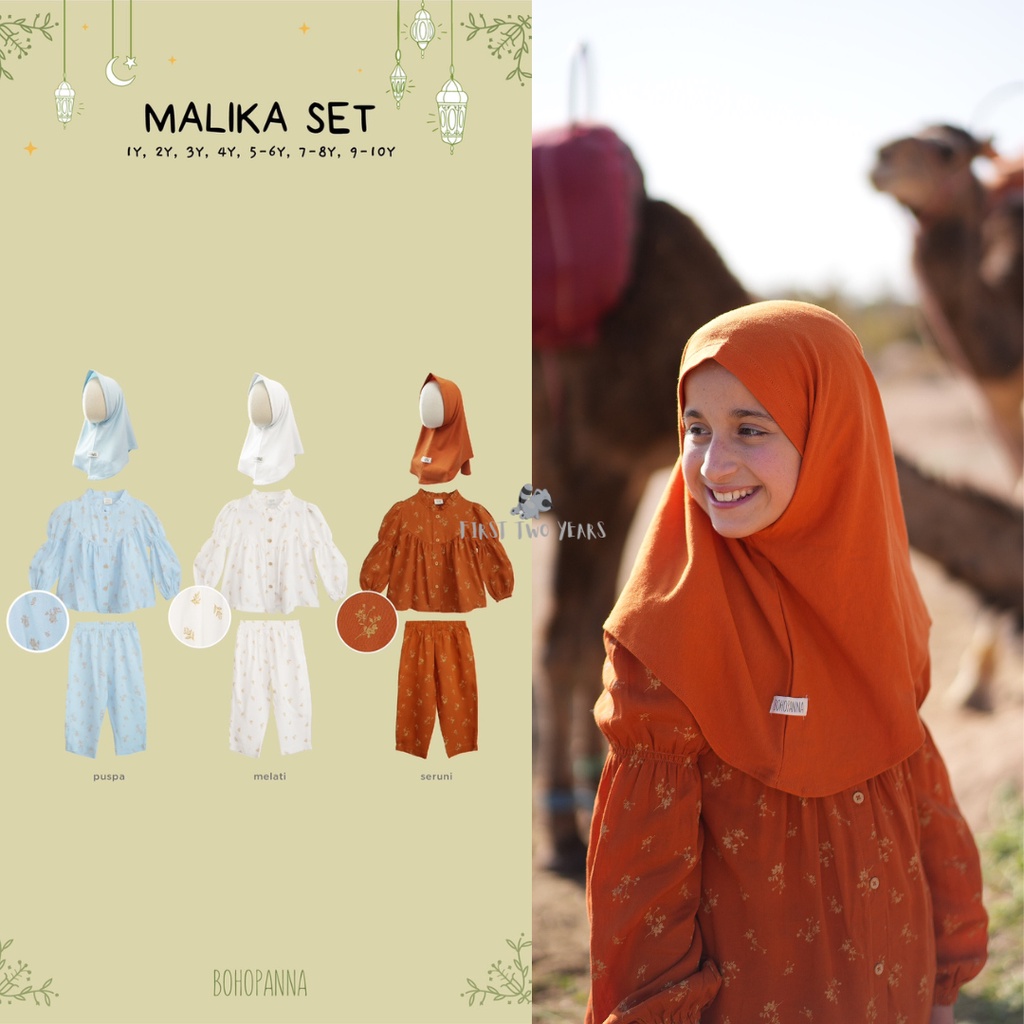 Bohopanna - Malika Set / Ramadhan Raya Lebaran Collection Baju Tunik Anak