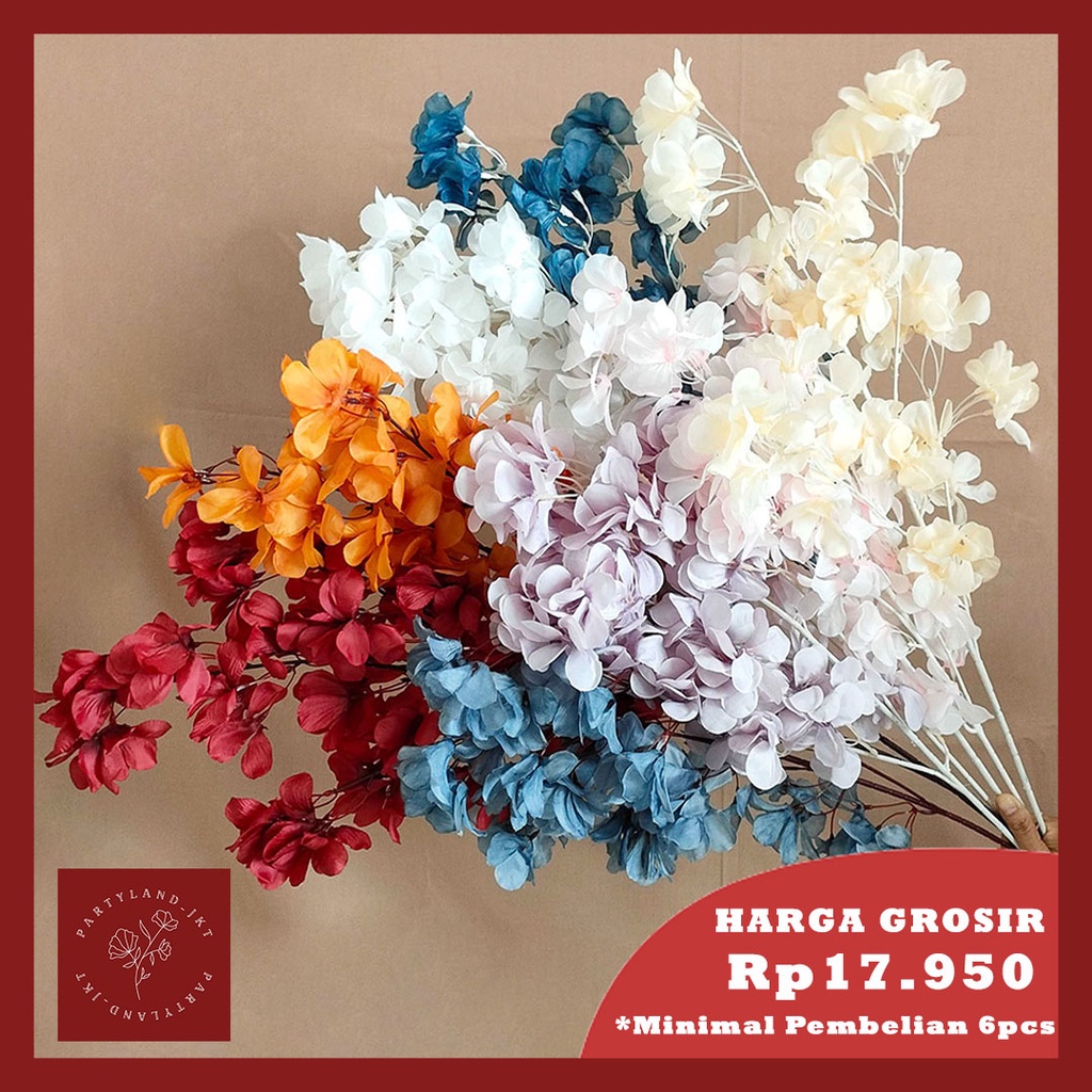 Artificial Flower Large Orientalis Anna Marie Bunga Palsu Plastik Hias Dekorasi Pajangan Rumah Pesta Kamar