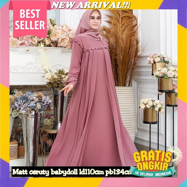 Gamis Terbaru Karina Dress Bc Gamis Kondangan Gamis Maxy Dress Jumbo Kekinian Bahan Crinkle Mix Ceru
