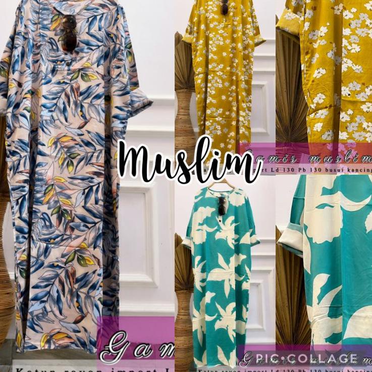 ☎ Daster Muslim lengan panjang Habel, J & L Panjang Semata Kaki ✭