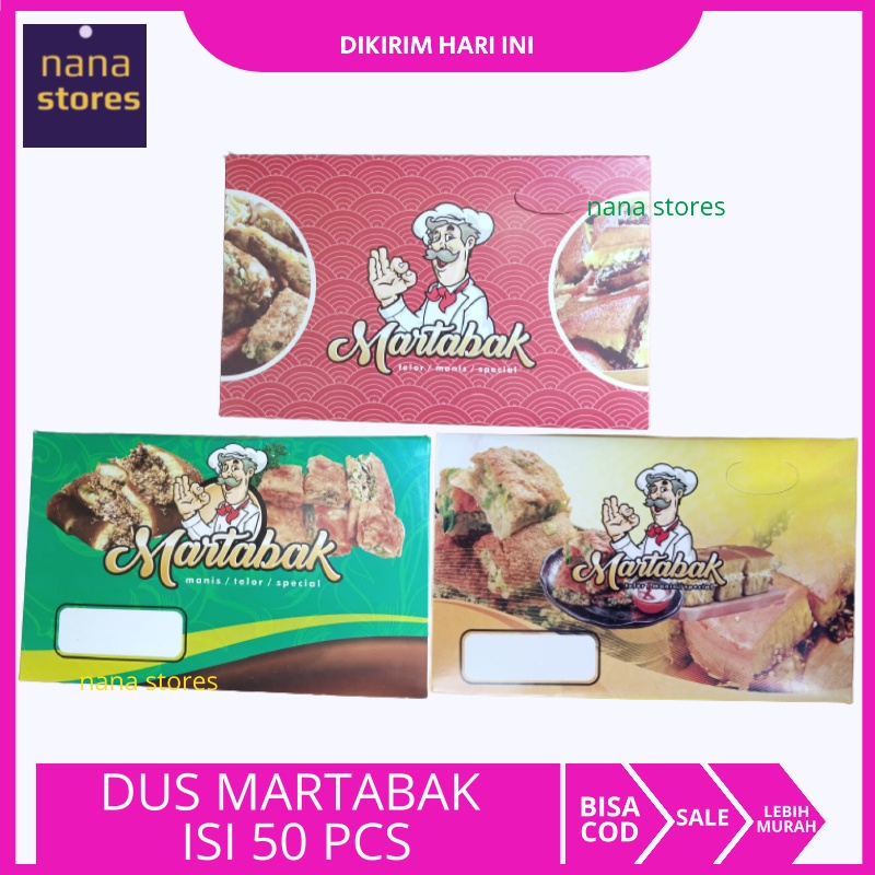 50 Pcs Dus Martabak, Dus Martabak Manis, Dus Martabak Telor, Dus Martabak murah