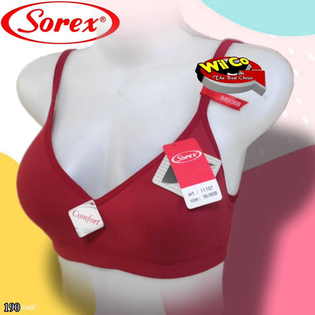 K190 - BRA/BH WANITA SOREX BUSA TANPA KAWAT SIZE 34 -40