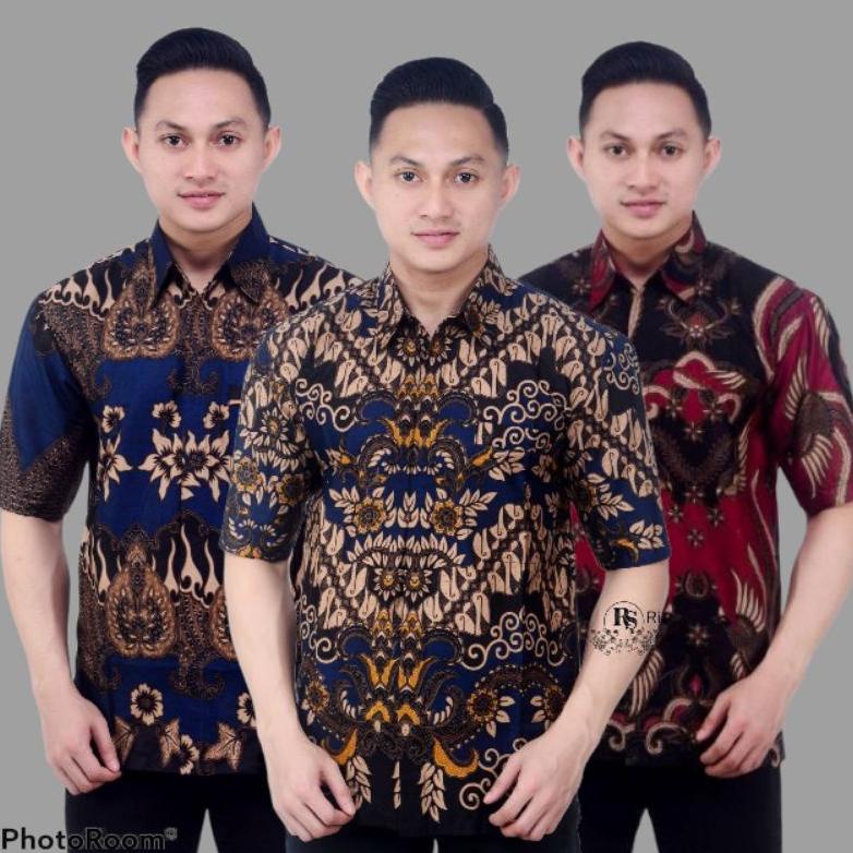 COD maria Hem batik motiv pekalongan,fashion pria, fashion cowok, baju kantor  ,hem kekinian# Ready 