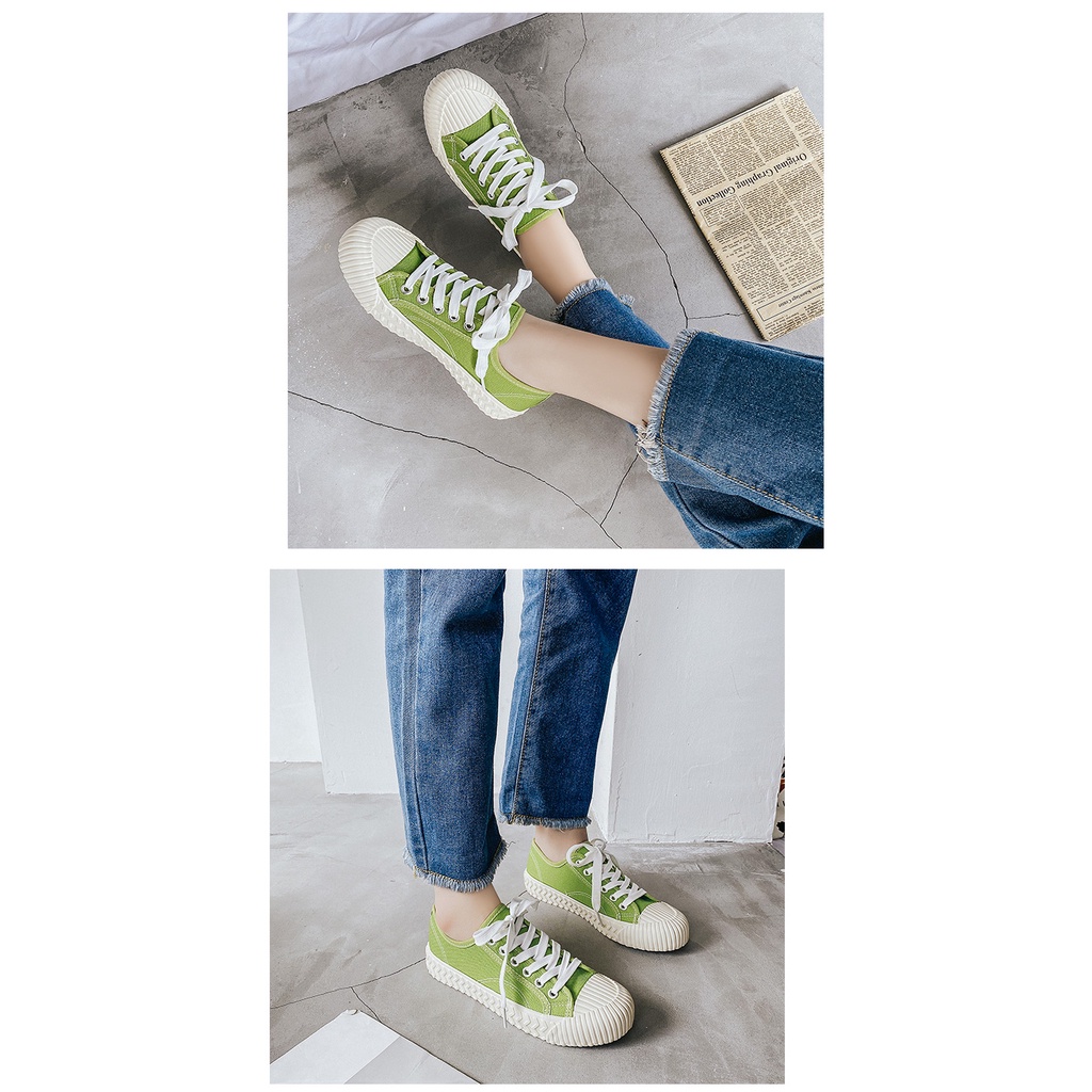 FYGALERY SHS022 Sepatu Sneakers Warna Bertali Kasual Wanita Ulzzang Korea Style Woman Casual Fashion Shoes Murah