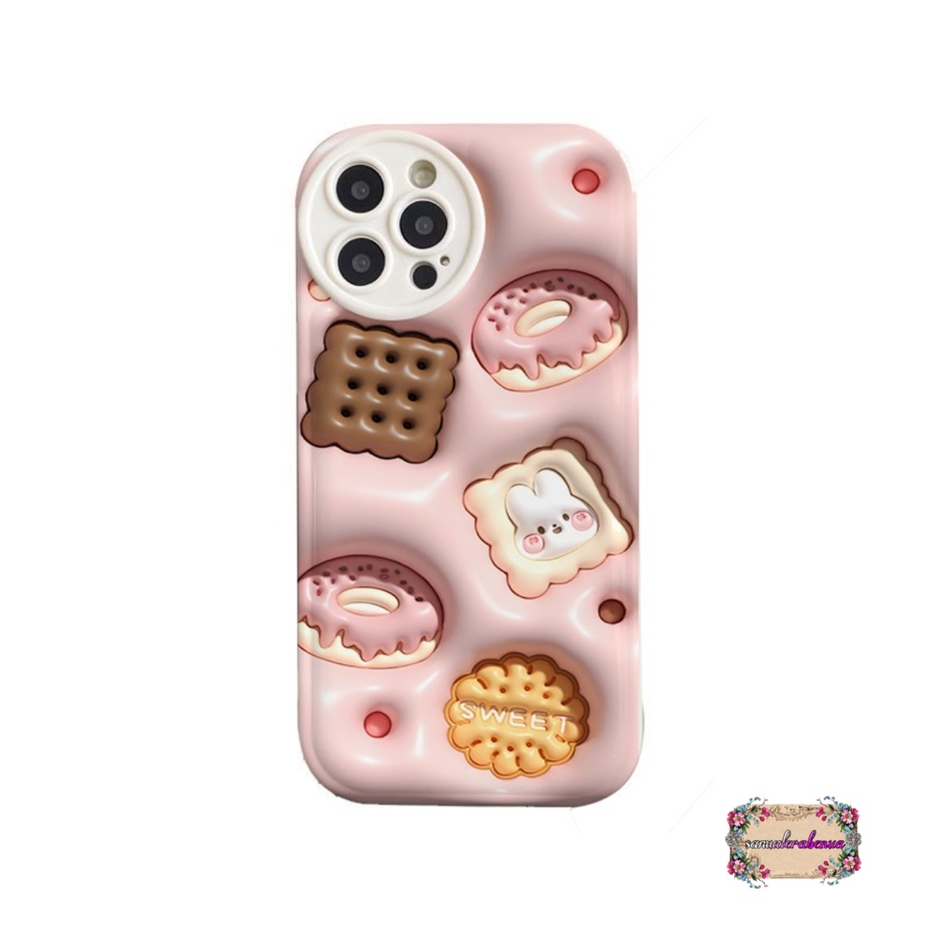 SS146 SOFTCASE MOTIF COOKIES AKSEN 3D FOR  IPHONE 6 6+ 7 8 SE 2020 7+ 8+ X XS XR XS MAX 11 12 13 14 PRO MAX SB4892