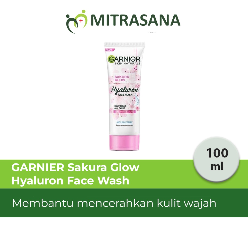 Garnier Sakura Glow Hyaluron Face Wash Pembersih Wajah 100ml