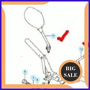 sparepart Set Spion Kanan Kiri-Mirror Rear Chrome Suzuki Tornado Original SGP 140ZZ3