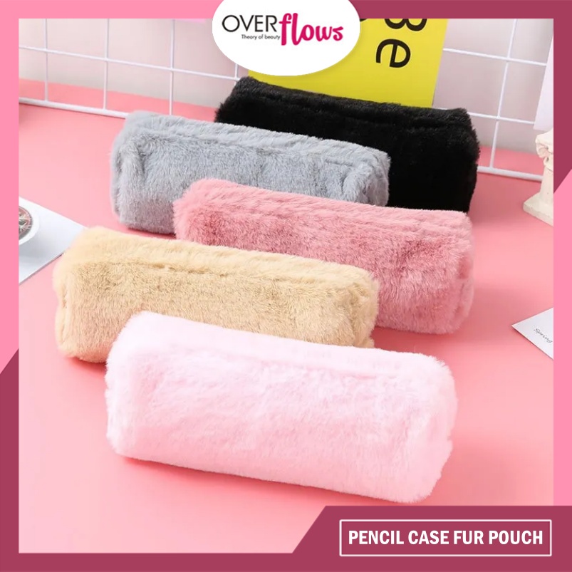 

OVERFLOWS.ID PENCIL CASE FUR - TEMPAT PENSIL BULU MODEL KOREA MURAH