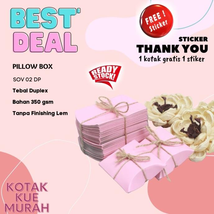 

Pillow Box Kotak Souvenir Gift Box Kotak Kado Bahan Tebal Dan Kuat