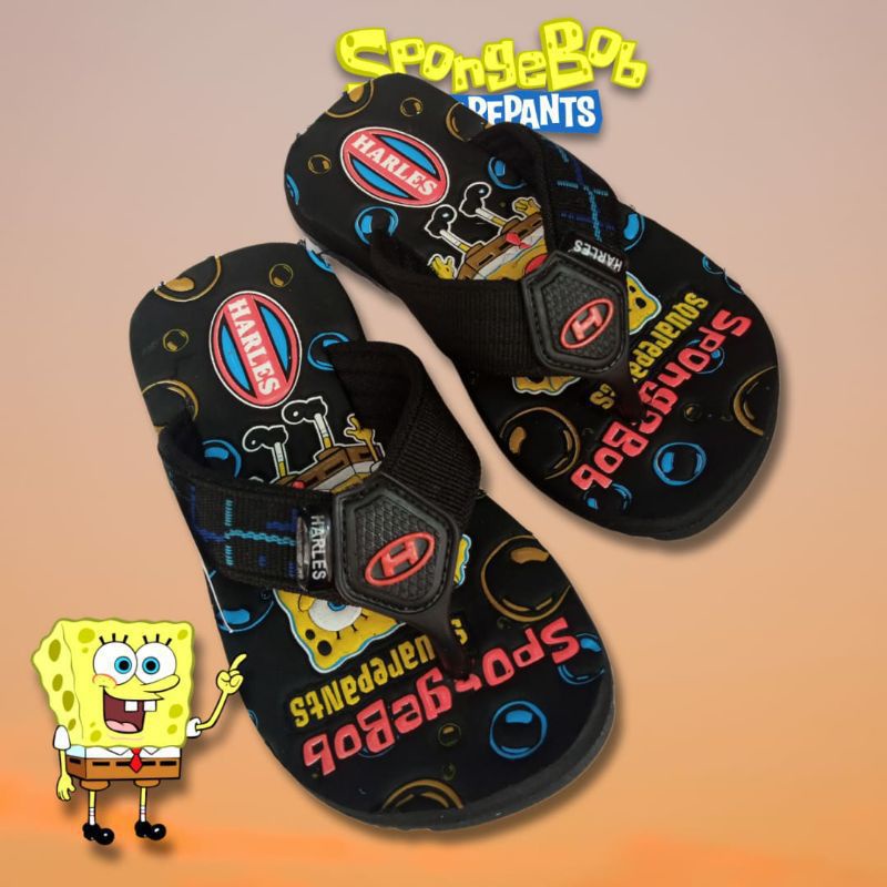 Sendal Harles anak karakter Spongebob Sendal jepit anak laki-laki dan perempuan lucu