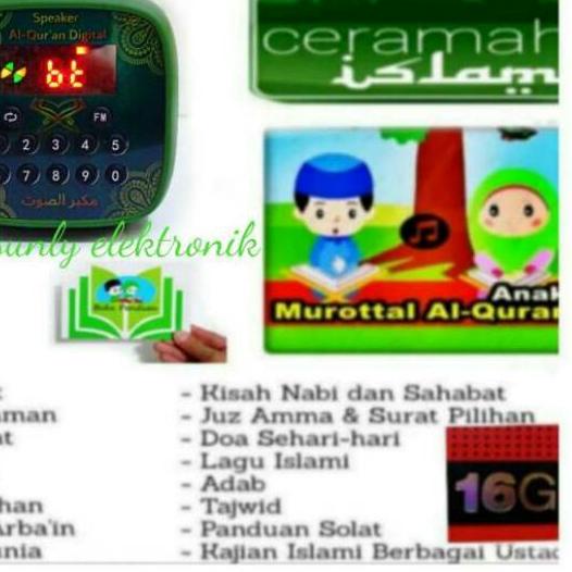 ◘ Speaker hafalan digital alquran 30juz v600 Bluetooth + micro sd alquran dan buku panduan lengkap ♖