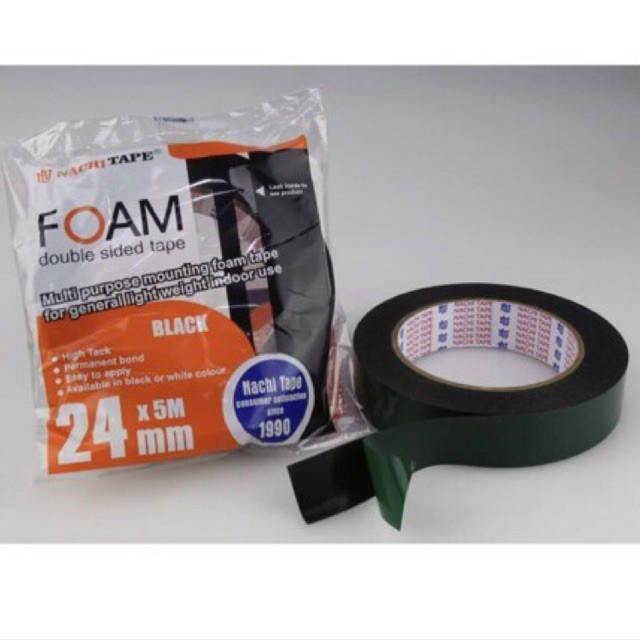 

Double tape spon NACHI 24mm x 5M ORIGINAL isolasi busa HIJAU 24 mm