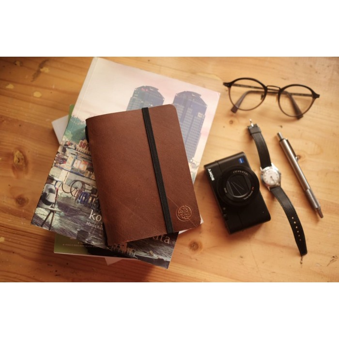 

Terlaris Leather Note Book Buku Agenda Kulit A6 Embos Stamp Nama