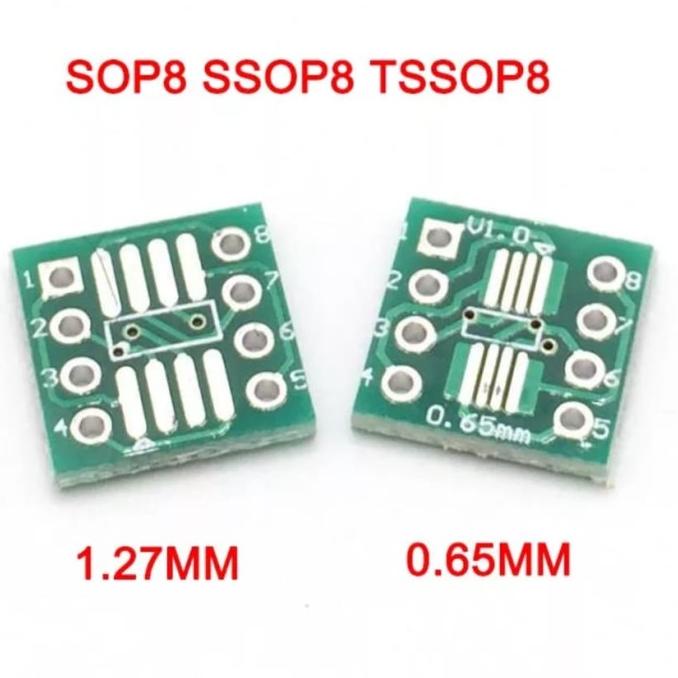 pcb adapter konverter ic SMD sop8 ssop8 tssop8 ke DIP muri33l Segera Dapatkan