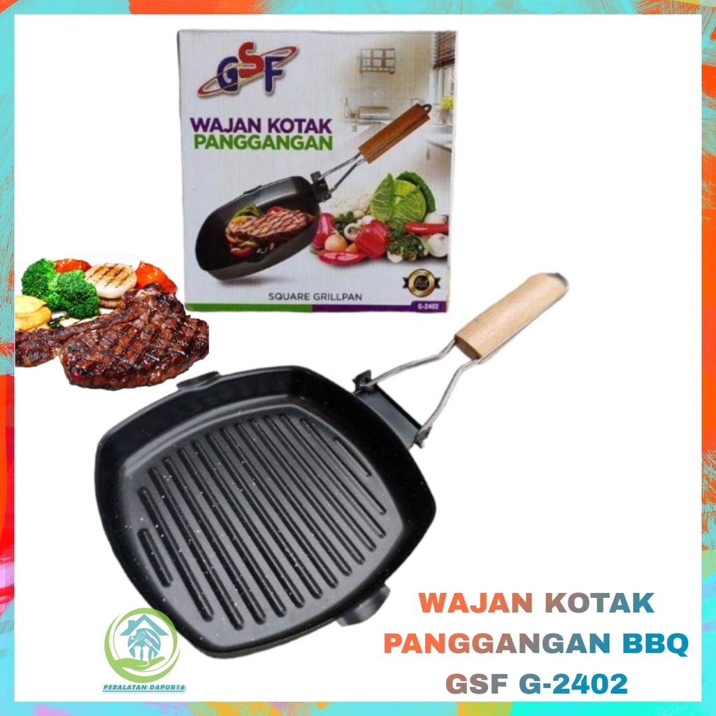 PANGGANGAN KOTAK BBQ / WAJAN KOTAK BBQ GSF G-2402 2602 / WAJAN PANGGANGAN GRILL PAN MURAH