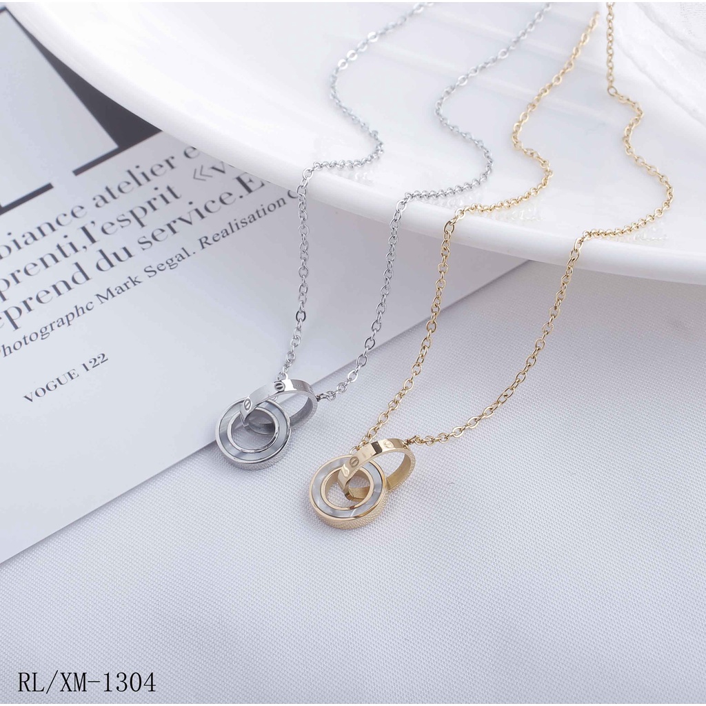 Kalung Titanium Permata Cantik Perhiasan Fashion 1304/105