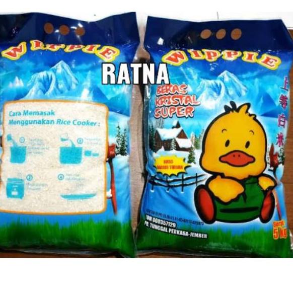 

◌ BERAS WIPPIE 10kg 10 kg KRISTAL SUPER PUNEL Satu Pabrik Dengan PIN PIN ➧