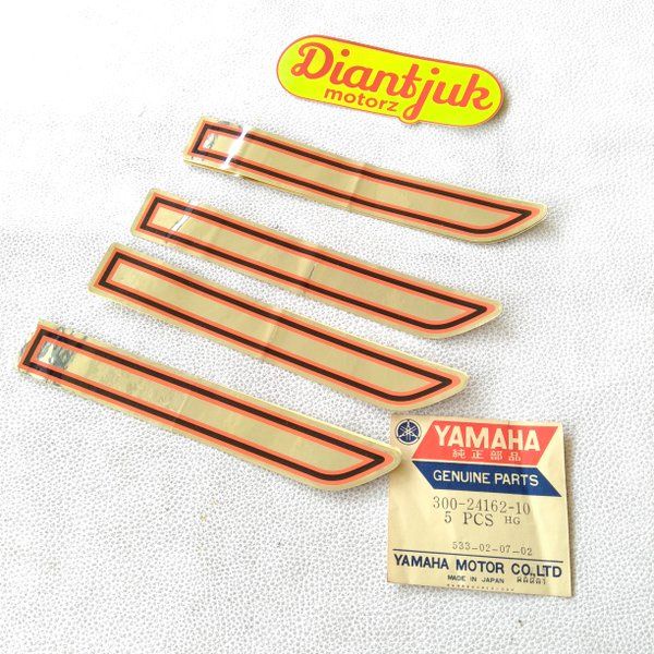 Stiker Sticker Striping Lis Pres Decal Kanan Yamaha V75 V 75 Original NOS Baru Stok Lama